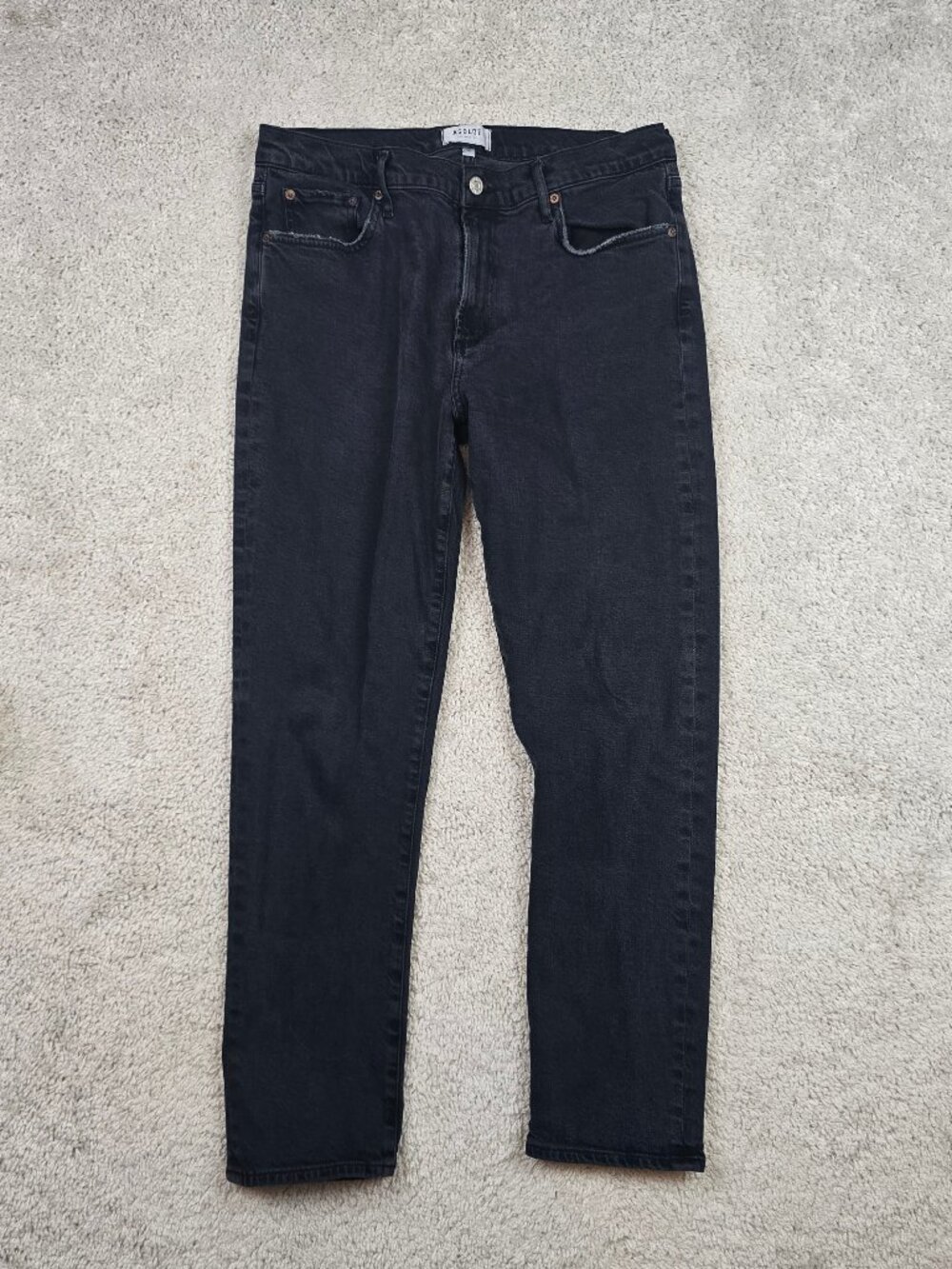 AGOLDE Jeans Women’s 30x27 Black Charcoal 100% Cotton Straight Los Angeles USA